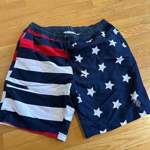 US Polo Assn American Flag Mens Swim Shorts